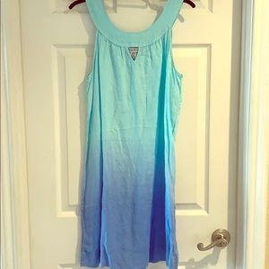 Turquoise Blue Ombré Linen Tommy Bahama Sundress